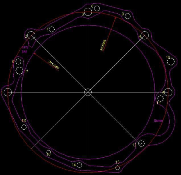 Project ToyAudi. Need a R 151F Bellhousing to block bolt pattern drawing!